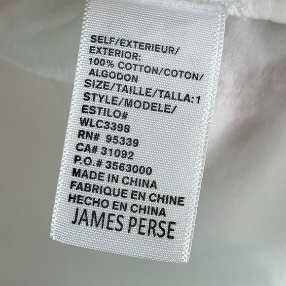 James Perse Womens Small White Pearl Snap Shirt Long Sleeve Blouse Western Top - Picture 5 of 11